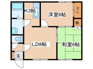 コ－ポ萌の物件間取画像